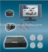 

12voltage waterproof backup sensor reverse camera 3.5inch TFT voice alart wireless parking sensor system 3.5"in TFT P V V-2-168