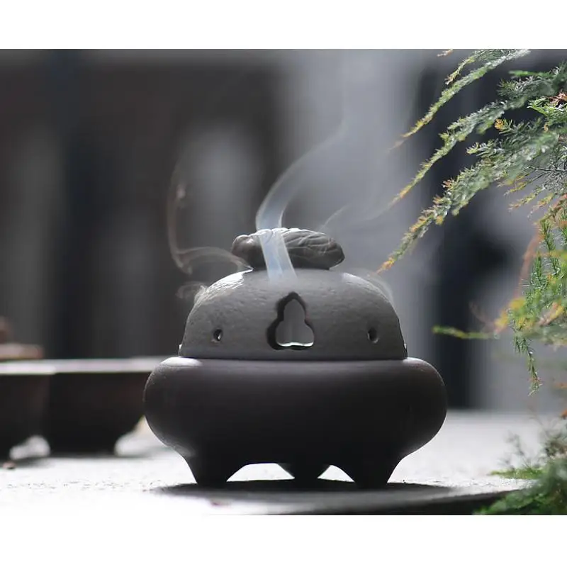 Waterfall Buddhism Coil Stick Holder Ceramic Incense Burner Incense Ash Catcher Aromatherapy Decor Home Teahouse Censer Durable