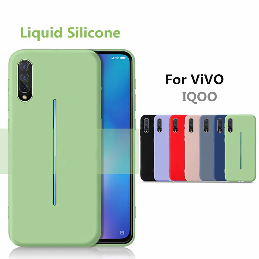 Модный чехол Koosuk для ViVO iQOO жидкостный Мягкий силиконовый ультра тонкий защитный