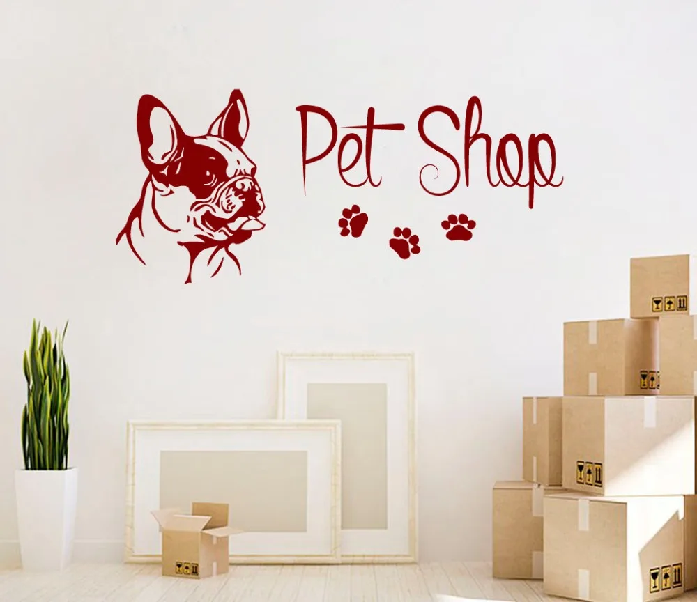 pet-shop-quotes-with-foot-prints-art-designed-wall-decals-bull-dos-head