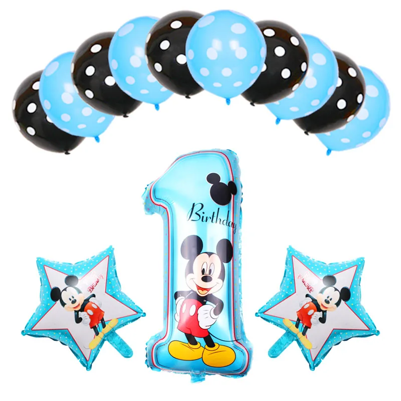 balloon set 1 13 шт./компл. воздушный шар из фольги комплект Детские 1st Стразы образуют цифру «шарик для дня рождения для свадьбы или «нулевого дня рождения» вечерние Декор поставки - Цвет: balloon set 1