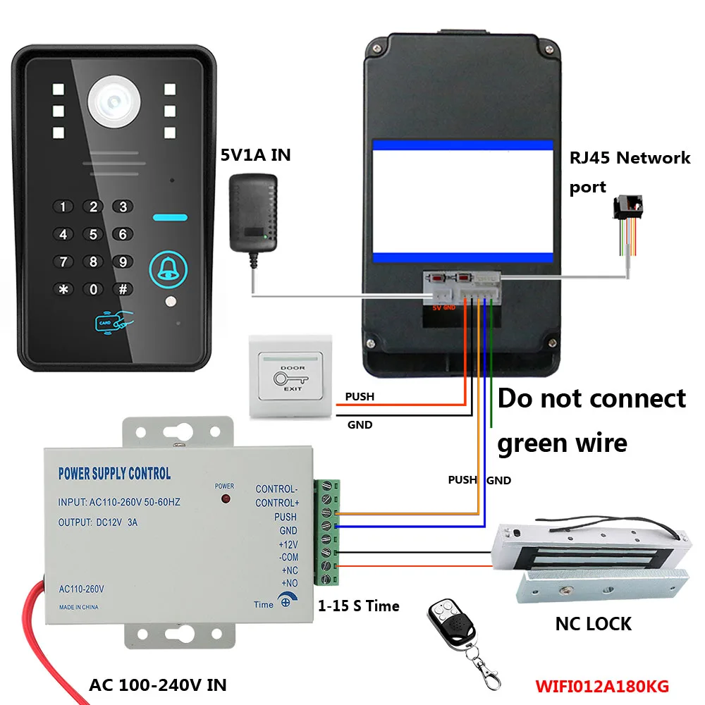 Горный Водонепроницаемый 720P беспроводной wifi RFID пароль видео телефон двери дверной звонок Домофон Система+ 1 Электрический магнитный дверной замок