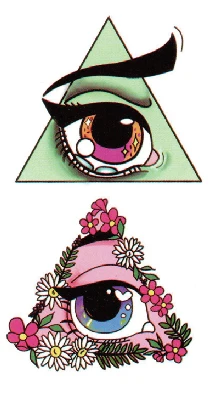 

Temporary Tattoo For Man Woman Waterproof Stickers makeup Lovers flower eyes WM361