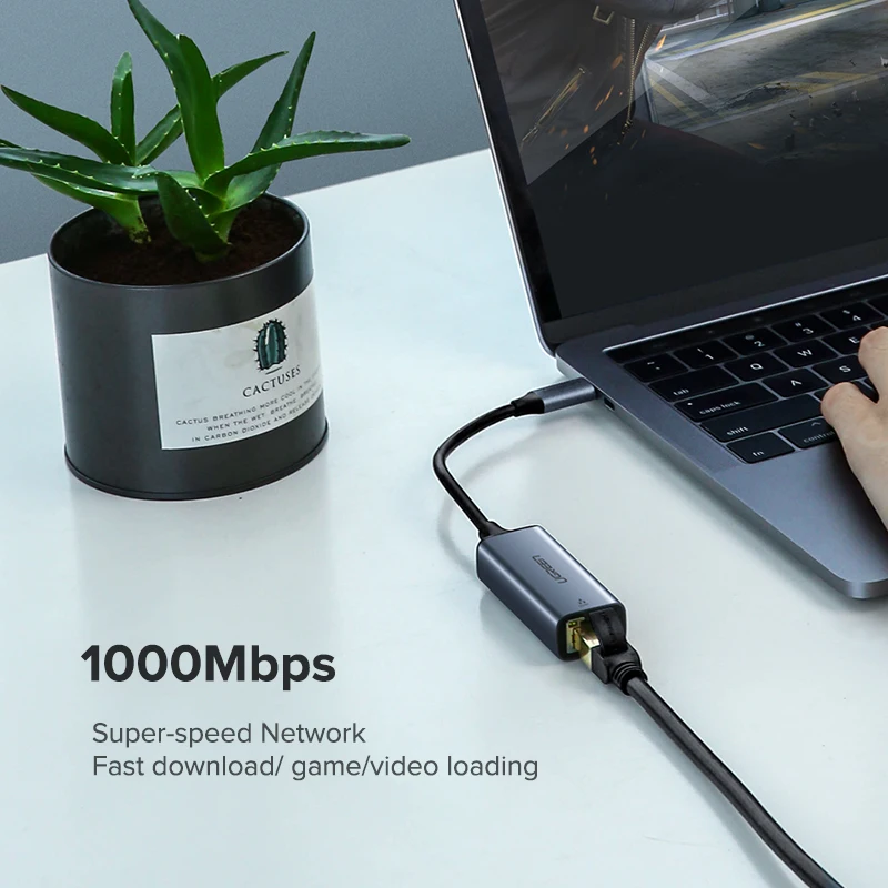 Продажа Ugreen font b USB b font C Ethernet font b USB b font C RJ45 Lan адаптер для MacBook Pro samsung Galaxy S9 S8 Note 9 type C сетевая карта font b USB b font Ethernet