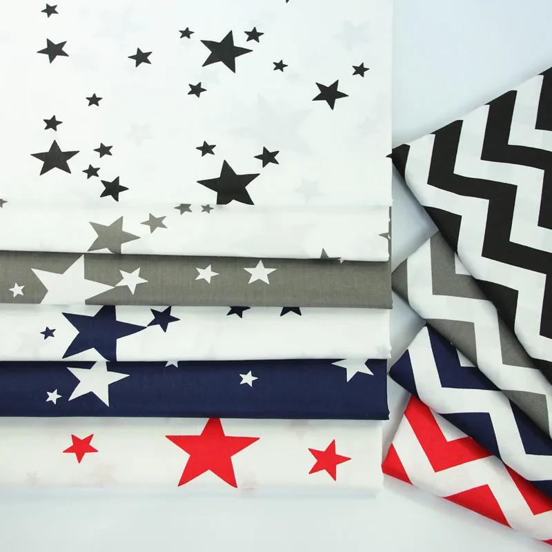 160 см* 50 см хлопок Ткань Текстиль скандинавский ветер черный серый темно-синий красный звезды шеврон для комплект кровати «сделай сам» Подушка лоскутное украшение для дома