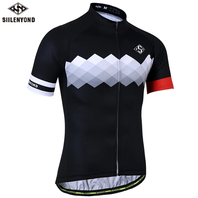 US $13.22 SIILENYOND Quick Dry Cycling Jerseys Summer Short Sleeve MTB Bike Cycling Clothing Ropa Maillot Cic