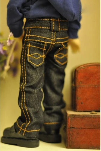 

Черная джинсовая кукла BJD, брюки, свободные наряды, одежда для 1/6 11 "27 см, высокая кукла BJD, YOSD DK DZ AOD DD, кукольная одежда