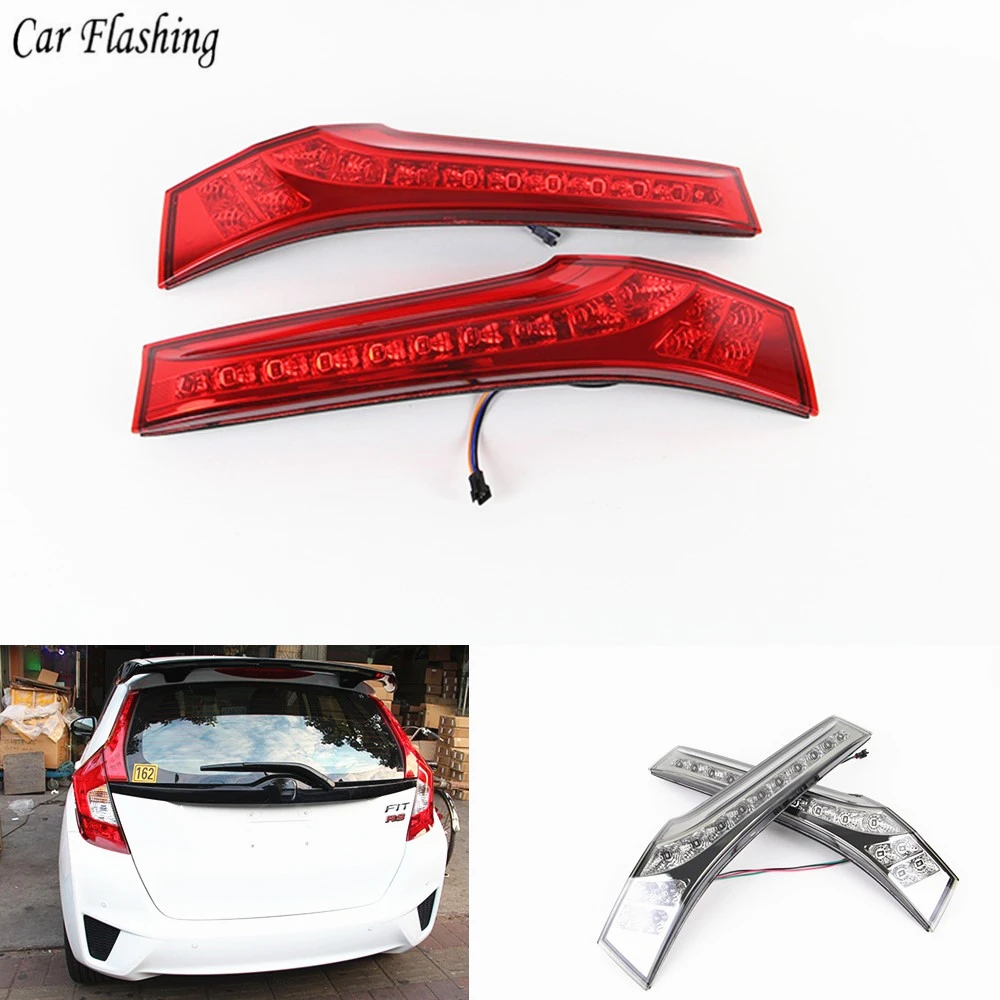 2 шт. для Honda Jazz Fit 2014 2015 2016 2017 2018 Светодиодные Автомобильные задние фары светильник