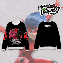 Чудесная маринет из Ladybug Kwami Тикки Plagg рубашка с длинными рукавами пуловер толстовка с капюшоном Хэллоуин косплэй костюм Лидер продаж