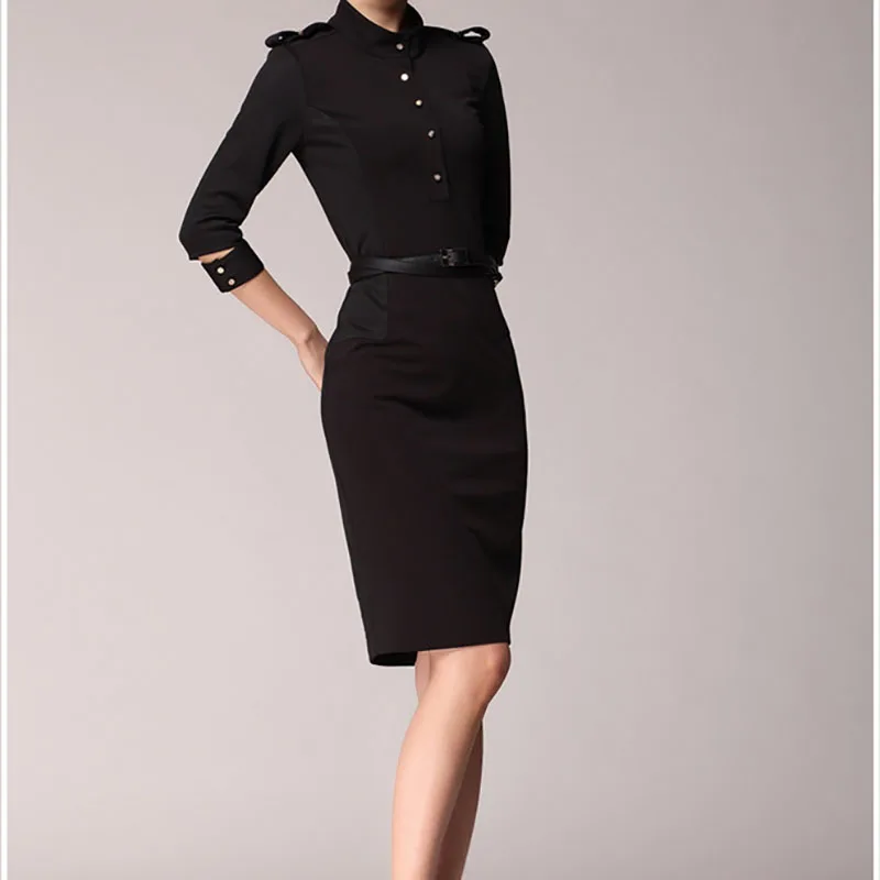 Звездный стиль, тонкое приталенное облегающее Черное длинное платье с коротким рукавом