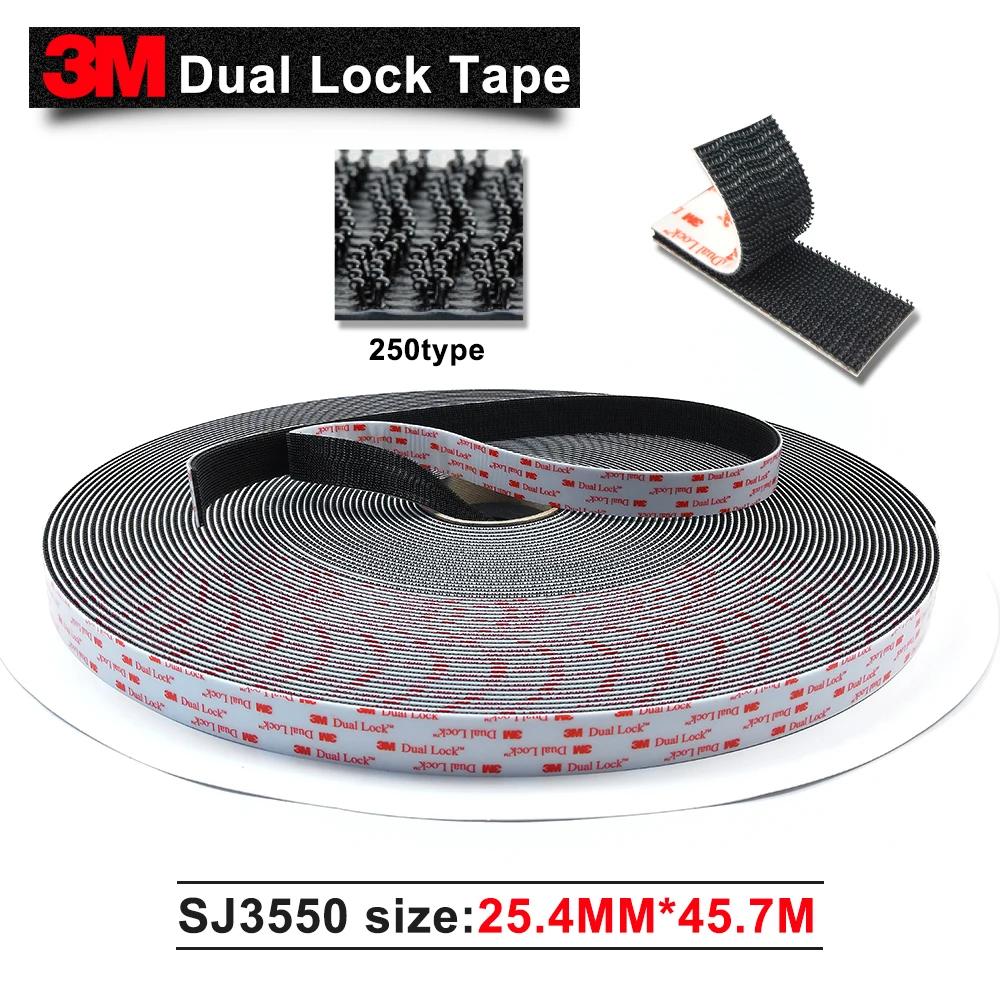 

Hot sale promotion 3M dual lock items double sided black tape waterproof acrylic self adhesive tape 1in * 50 yards on sale