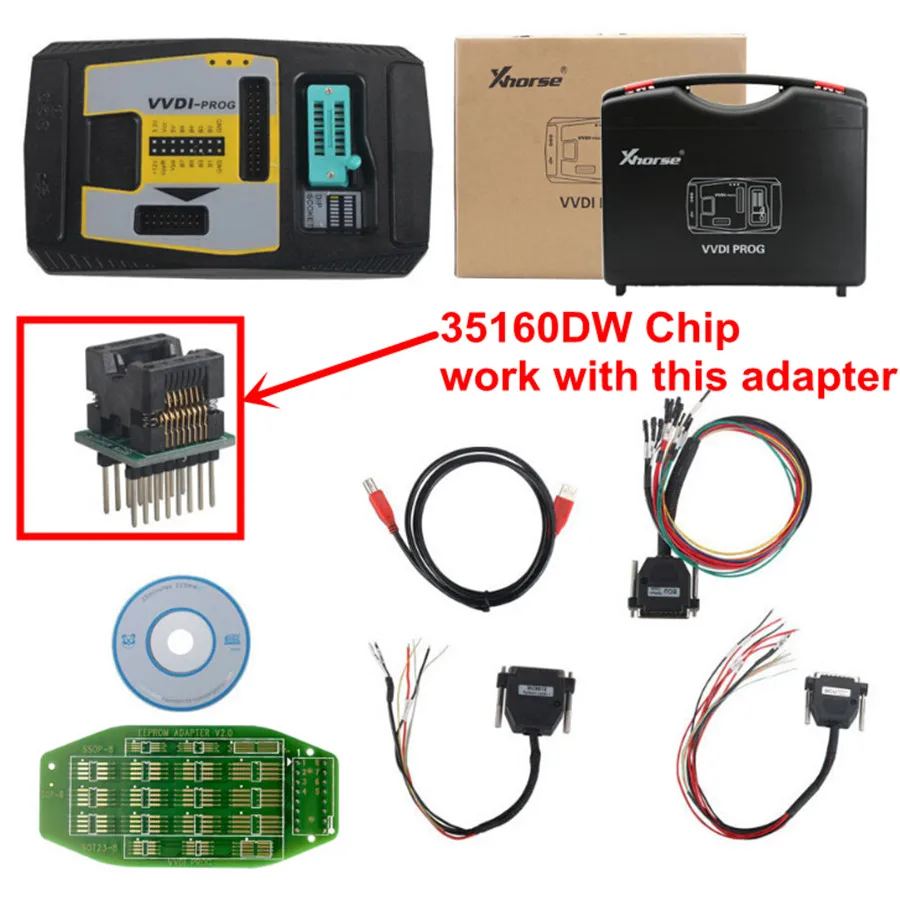 OBD2 Xhorse VVDI Prog 35160DW чип отклонение красной точки нет необходимости симулятор заменить адаптер M35160WT