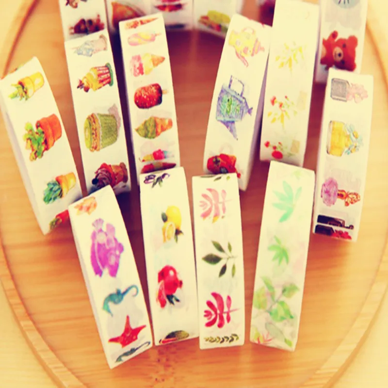 Cute-Kawaii-Flower-Cartoon-Masking-Tape-Washi-Scotch-Decorative-Adhesive-Tapes-Scrapbook-Paper-Masking-Sticker-Photo (2)