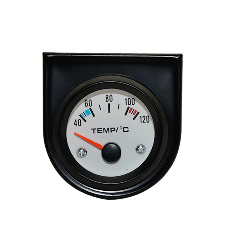 

2" 52mm Water Temp Gauge Meter 40-120C White Face Black Rim Car Analog Gauge