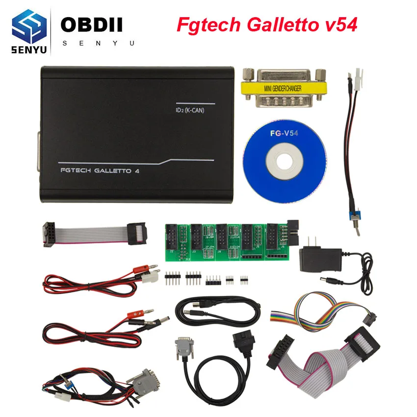 Fgtech FG Tech Galletto 4 Master v54 ECU программист Чип Tunning Box Инструмент OBD OBD2 автомобильный диагностический автоматический сканер инструмент Kess v2 KTAG