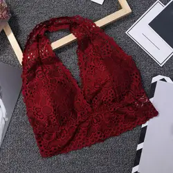 Для женщин Холтер кружево Bralette бюстгальтеры для Бесшовные бюстгальтеры с мягкими чашечками бюстгальтер беспроводной топ нижнее бельё