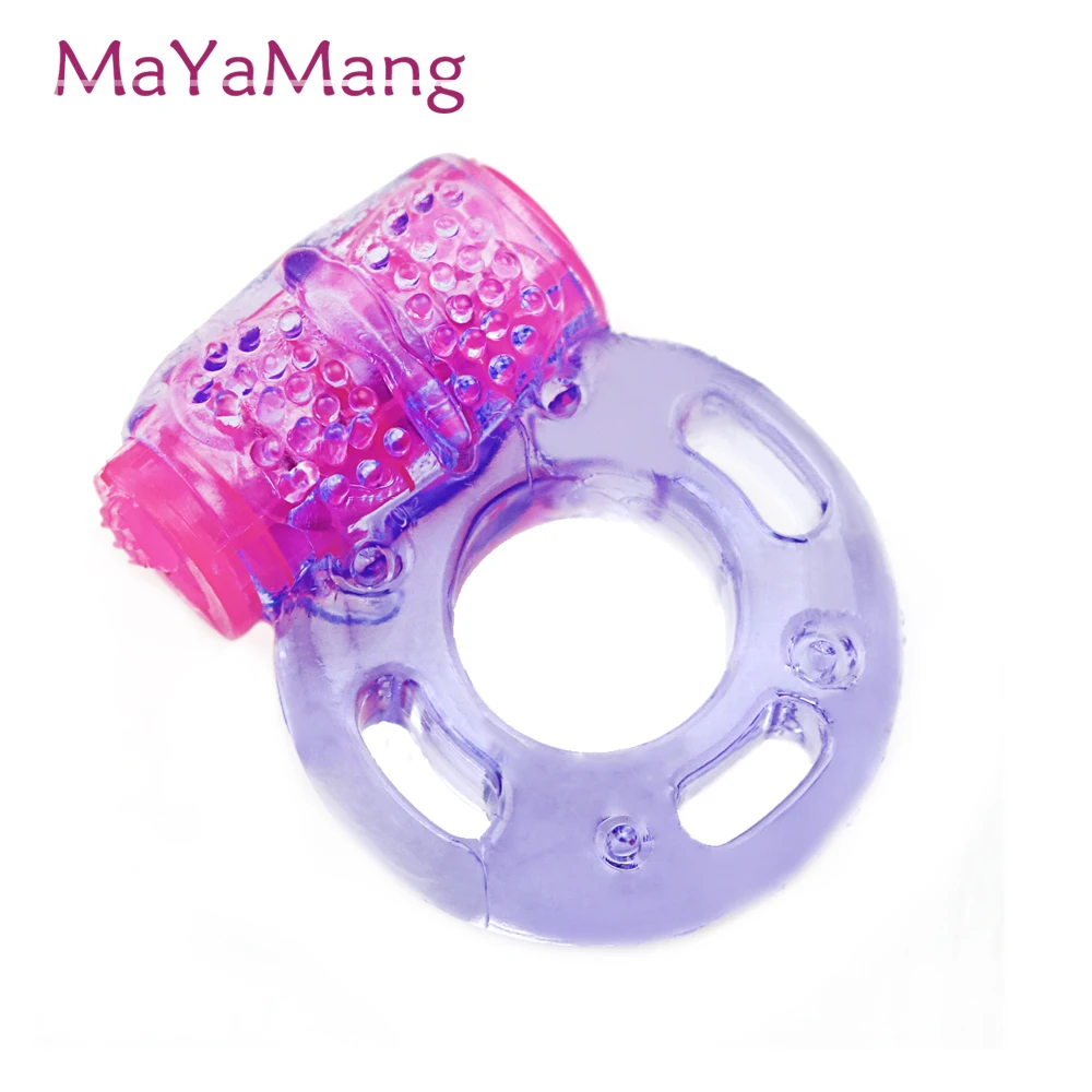 Vibrating Cock Ring Stretchy Delay Penis Rings Intense Clit Stimulation Sexy Toy For Couples Batteries included