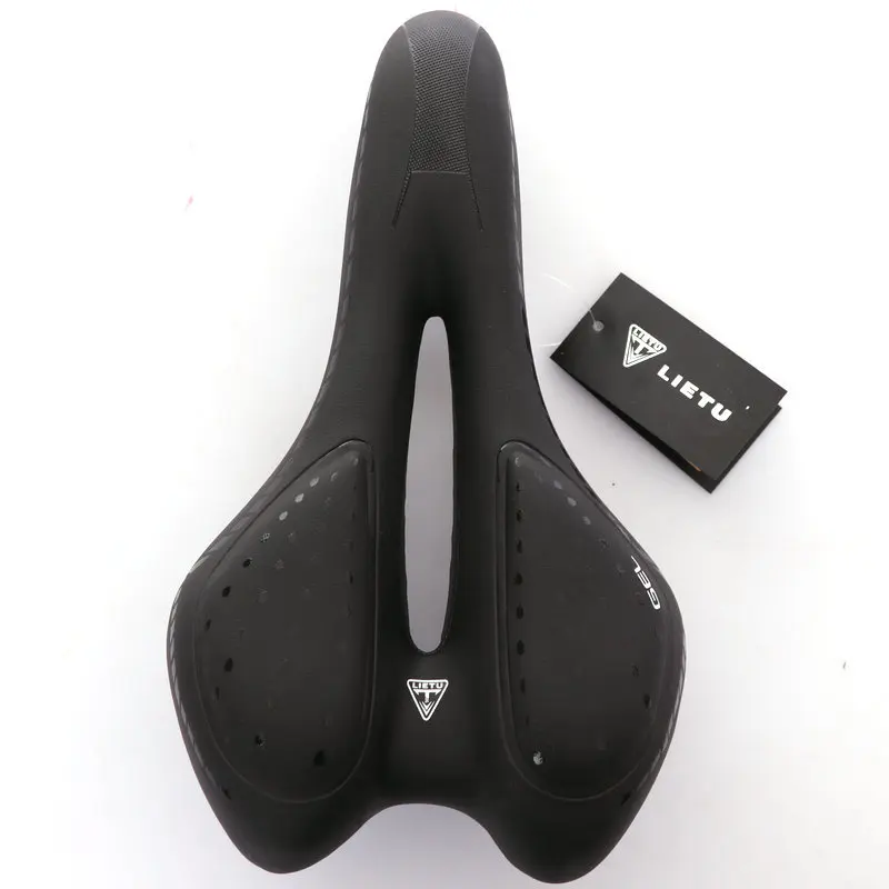 Bicycle Saddle Plastic Bike Seat Road Racing Wide Open Adult Soft Breathable Damping Cycling Saddle Bicycle Accessories