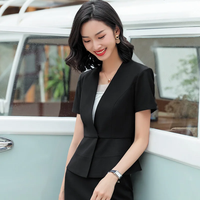 Mr.nut white suit female suit professional wear female 2019 new teacher professional suit female summer temperament dress