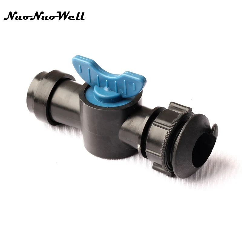 

2pcs NuoNuoWell 1"(N45)Straight Lock Valve Drip Tape for Garden Greenhouse Micro Drip Irrigation Soft Hose Pipe Connector Valve