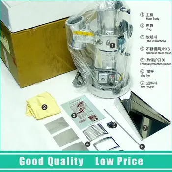 

1500W Stainless Steel Salt Pepper Mill Grinder 1-15kg/h Continuous Electric Feeding Herb Spices Pulveriz