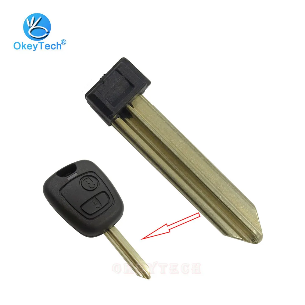 

OkeyTech Remote Car Key Blade Replacement For Citroen C3 C4 C5 Elysee Xsara Picasso Berlingo Uncut Blade Auto Accessories