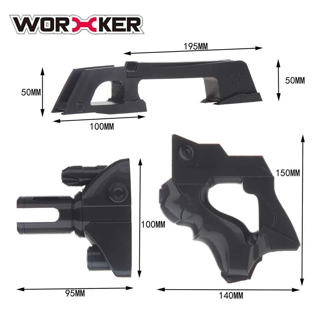Рабочий F10555 3D печать № 193 гром тип передняя трубка комплект для Nerf Stryfe-черный