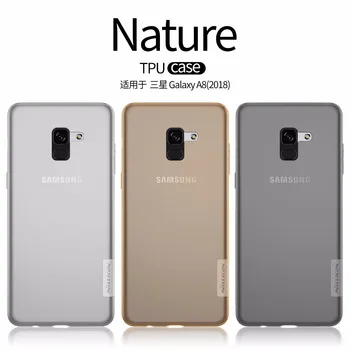 

NILLKIN Nature TPU soft back cover Case For Samsung A8 2018 / A8 Plus 2018 clear Transparent case with retailed package