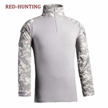Походная камуфляжная армейская футболка для мужчин, солдат США, ACU, Боевая тактическая футболка, военная сила, Мультикам, камуфляжные Футболки с длинным рукавом