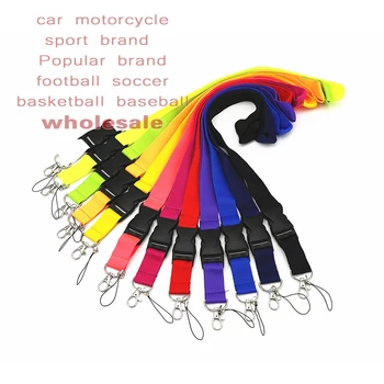 

Free shipping 50pcs Car motorcycle sports popular brand lanyard for mobile phone key chain ID card support mixed wholesale