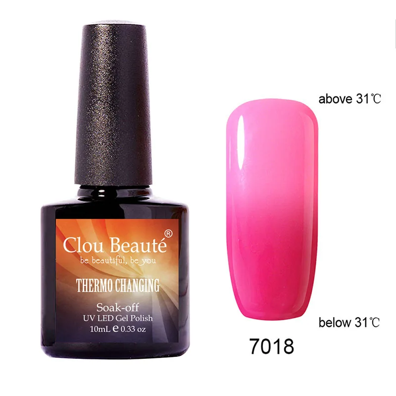 Clou Beaute термо-сменный Гель-лак для ногтей отмачиваемый УФ-Гель-лак для ногтей горячая Распродажа Гель-лак для температуры лак стойкий лак - Цвет: 7018