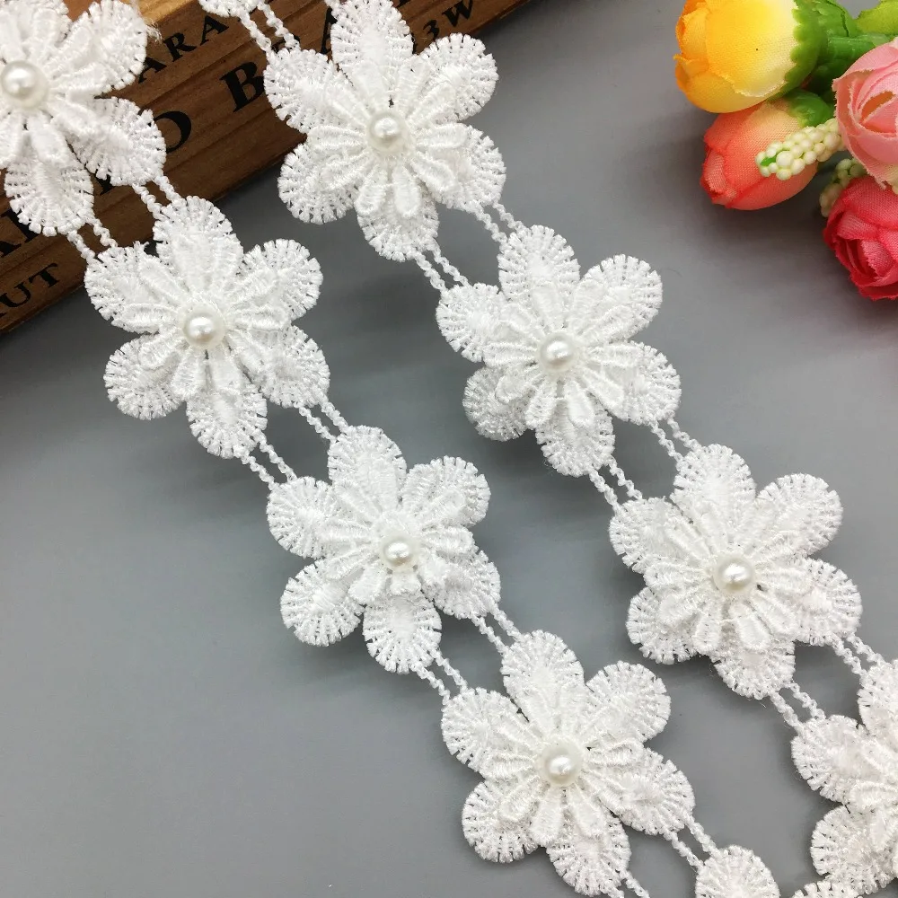 10 Yard 3cm Elastic Lace Edge Trim Ribbon Party Dress Sewing Craft DIY