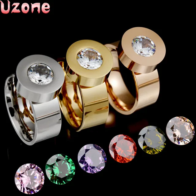 Fashion Brand Interchangeable 316l Stainless Steel Engagement CZ Rings Valentine Fashion Brand Interchangeable 316l Stainless Steel Engagement CZ Rings Valentine