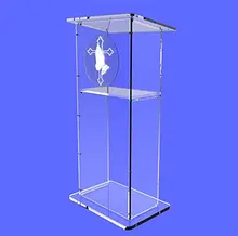 Fixture Displays Clear Acrylic Lucite Podium Pulpit Lectern 45