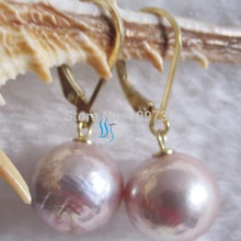 Ry00397 10-11 мм Лавандовые серьги Касуми из пресноводного жемчуга