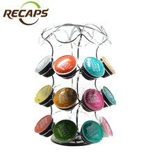 Dolce gusto capsule holder Revolving 32pcs capsules organizer Iron holder rack stand 360 Degree Rotating Non-slip Base