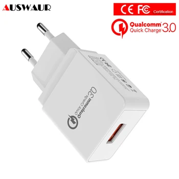 

18W QC3.0 QC2.0 Quick Fast Charger Adapter EU US UK AU Travel Charger 5V 9V 12V 1A 2A Tablet Phone Wall Charge Charging Adapter