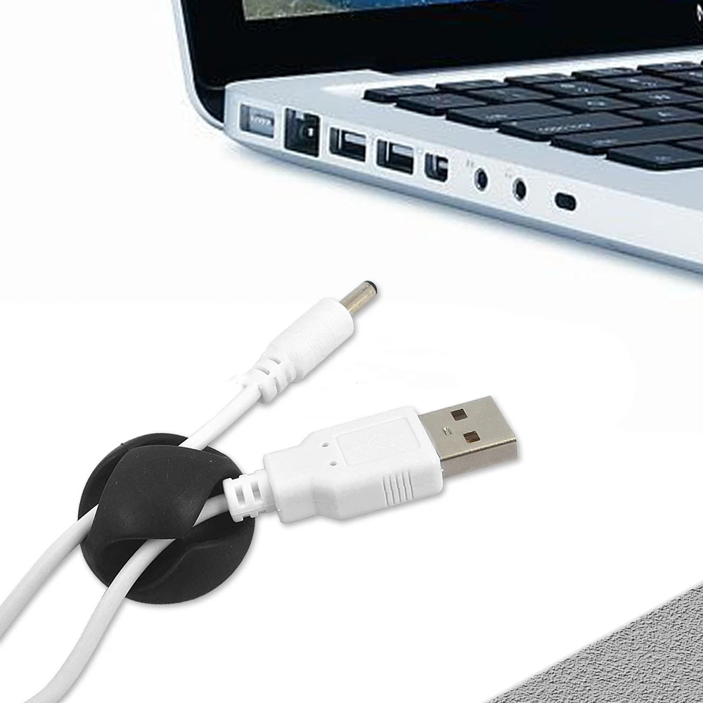 Caldecott 4 шт. USB зарядное устройство Держатель для кабелей с зажимом подставка провод капля кабель для мыши шнур Органайзер держатель безопасности органайзер для проводов стол