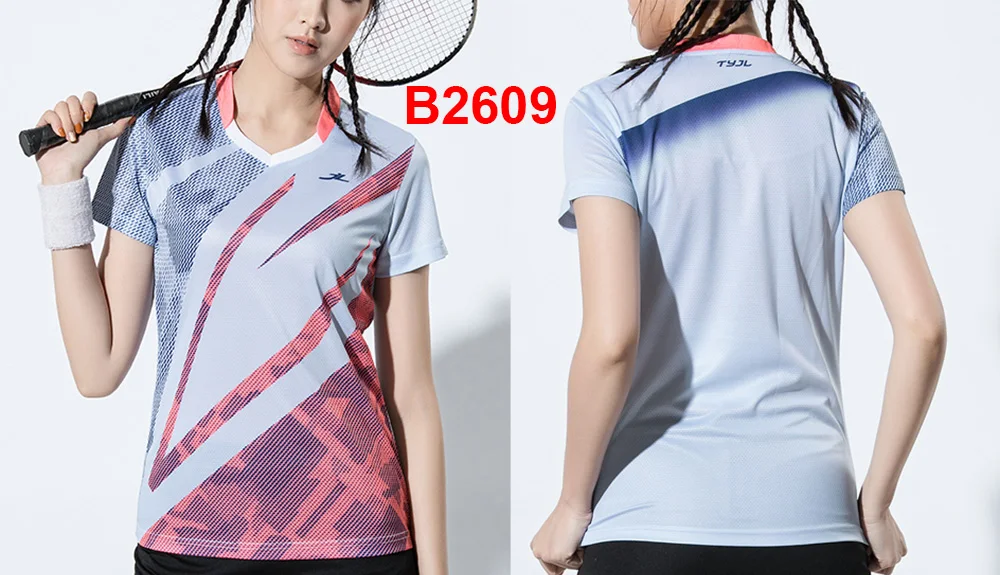 Новинка Qucik сухие теннисные рубашки для женщин, спортивные футболки, футболка для тенниса, футболки для бадминтона, одежда для тенниса, спортивные футболки
