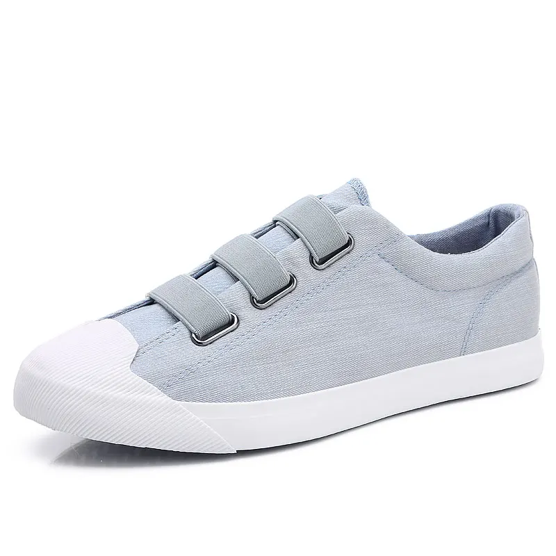 2018 Fashion Men's Canvas Shoes High Quality Men's Casual Vulcanized Shoes Breathable Loafers Man Slip-On Brand Sneakers Black