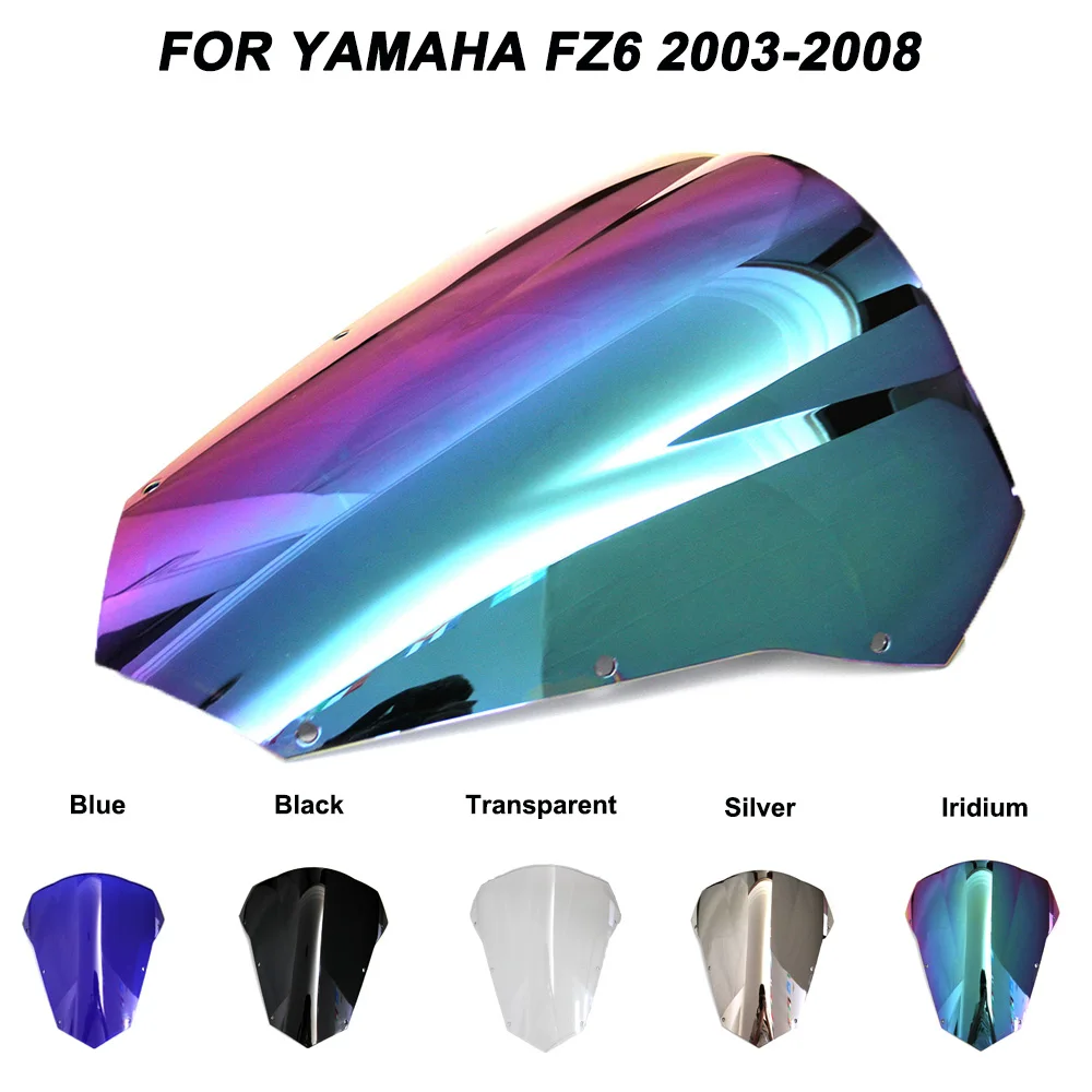 

ABS Windscreen For Yamaha FZ6 FAZER 2003 2004 2005 2006 2007 2008 Motorcycle Windshield Iridium Wind Deflectors