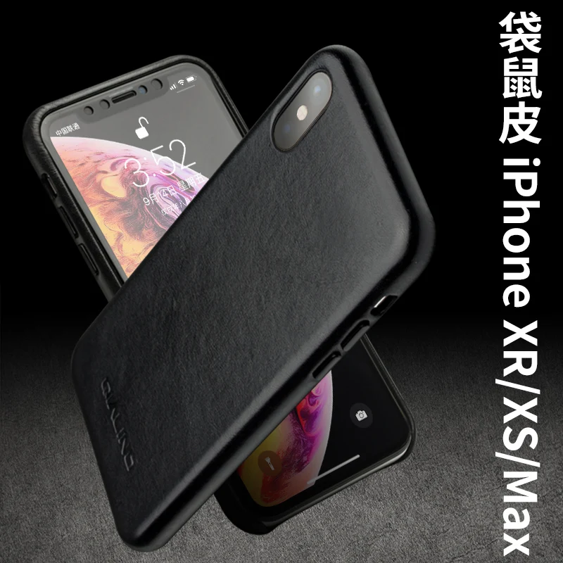 Чехол для телефона из натуральной кожи кенгуру iPhone X XS XR Max роскошный Ультратонкий