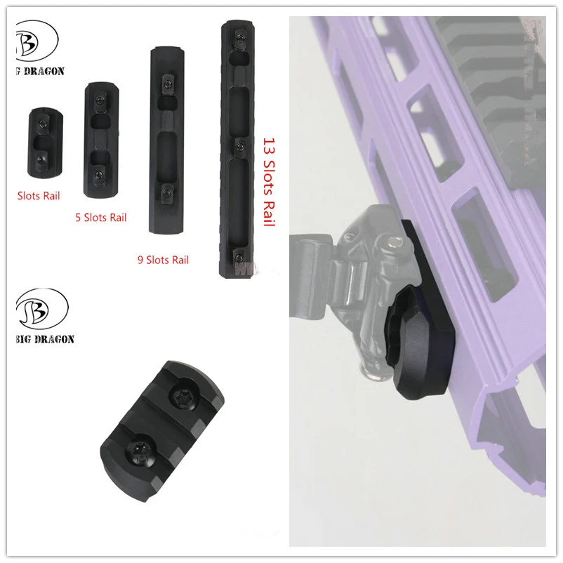

Tacitcal Black M-LOK 3/5/9/13 Slots Rail Panel For Outdoor Hunting CS Wargame Scope Mount