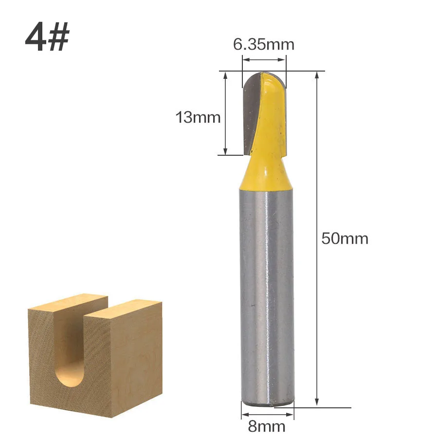 1PC8mm хвостовик ЧПУ Карбид Концевая фреза инструмент с длинным лезвием круглый нос бит ядро коробка фрезы долготы