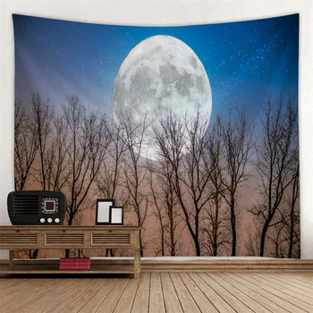 

Tapestry Moon Tapestry Landscape Tapiz Tree psychedelic Pattern Wall Hanging For Home Decoration Large Size Free Shipping