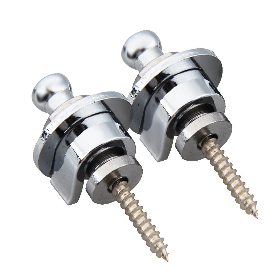 1 Pair Silver Skidproof Strap Locks Straplocks Fit For Electric Guitar Bass Accessories