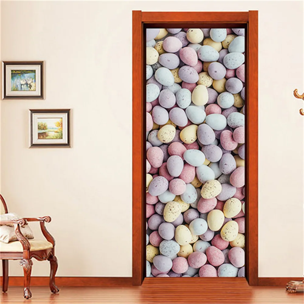 Индивидуальный размер/77X200 см ПВХ стикер на дверь для сауны самоклеющиеся водонепроницаемые обои для украшения дверей Фреска для гостиной спальни