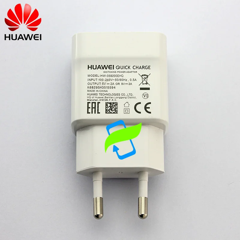 5 шт. оригинальное зарядное устройство Huawei P20 lite 9 В 2 А QC 0 USB кабель для быстрой