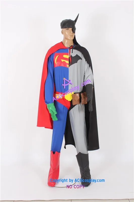Dc Бэтмен композитный маска Бэтмена с Супермен косплейный костюм acgcosplay костюм|batman