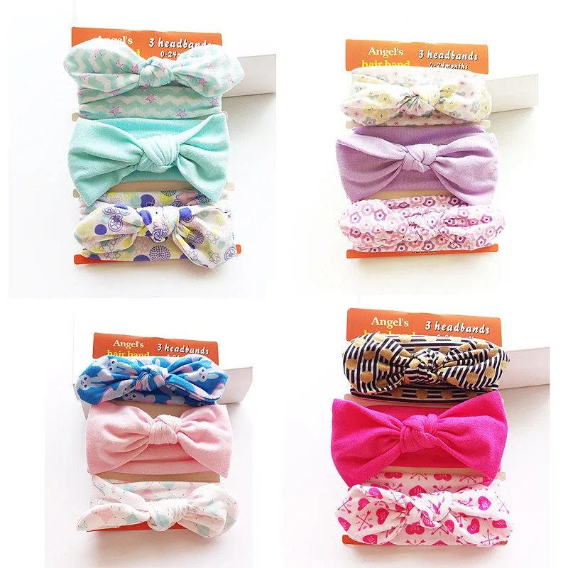 

Fashion 3PCS New children's Hair Band Cotton Bow Hair Band Red Elastic Headband Hair Tool